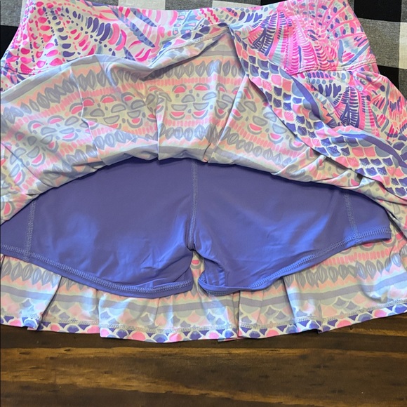 Lilly Pulitzer Luxletic skirt Skort Small neon pink purple print - Picture 4 of 5